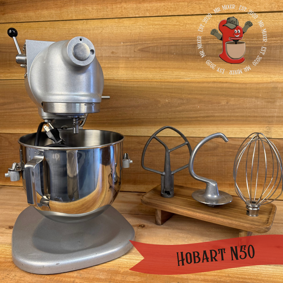 Mr. Mixer Hobart N50 5 Quart Metallic Silver with Stainless Mr. Mixer Hobart N50 5 Quart Metallic Silver with Stainless